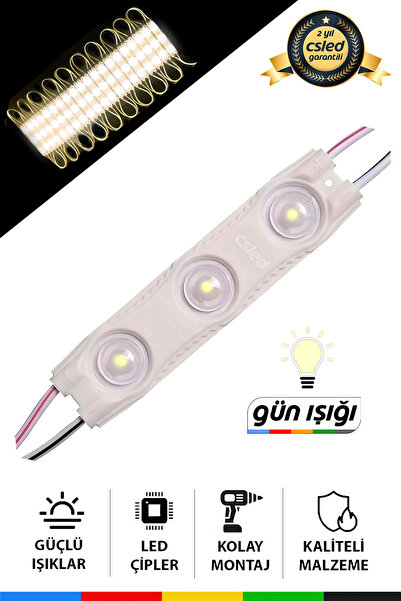 CSled DC12V 1.2W Gün Işığı LED Modül 5 Adet Su Geçirmez Yapışkanlı Reklam Tab...