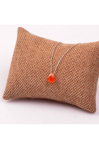 Taş Sandığı Agate Stone Karneol Silver Necklace
