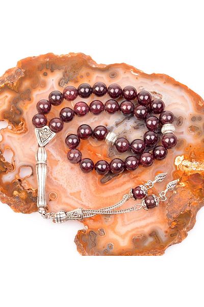Taş Sandığı Lal Stone Rosary 8 mm