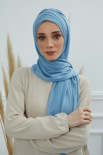 Aisha's Design شال قطني ممشط عملي - زخرفة متقاطعة متعددة، PS-41