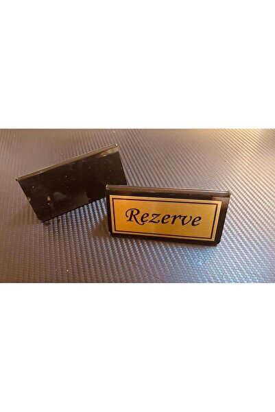 starthediyelik Pleksi Masa Rezerve Yazısı - Gold