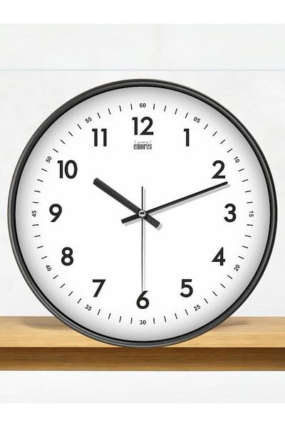 EMORES 30 cm Real Glass Silent Mechanism Wall Clock