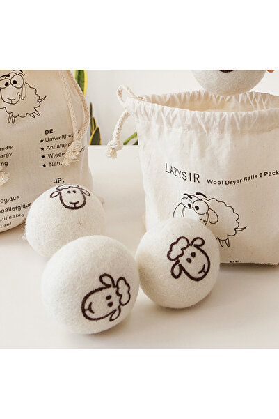 Choice 6 قطع حقيبة (عشوائية) 7 سم كرات مجفف الصوف قابلة لإعادة الاستخدام منعم...