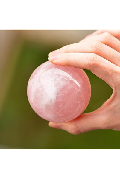 Taş Sandığı Pembe Kuvars Taşı Küre