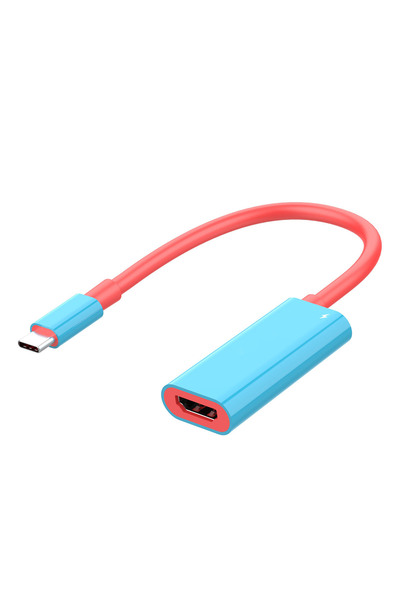 Choice محول فيديو 4K عالي الدقة من النوع C باللونين الأزرق والأحمر، من USB-C ...