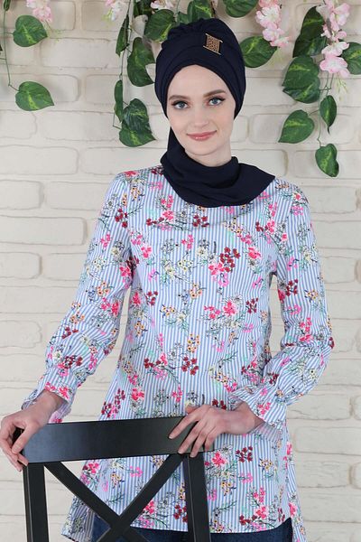 Aisha's Design تصميم عمامة شيفون جاهزة - إكسسوار ذهبي، ht-11