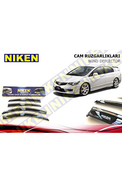 Niken Honda Civic Fd6 Kromlu Cam Rüzgarlığı 2006-2011