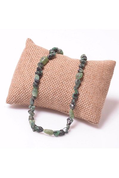 Taş Sandığı Emerald Stone Necklace - Amorphous Cut