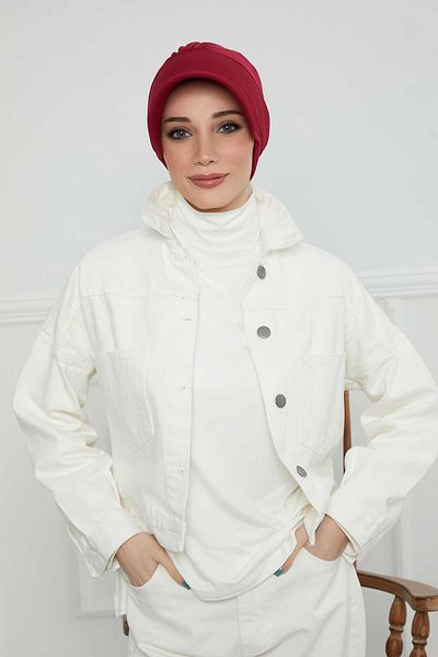 Aisha's Design Bone Printed Combed Cotton Hat with Visors - b-73