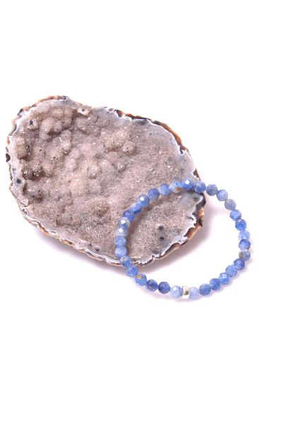 Taş Sandığı Kyanite Stone Bracelet 6 Mm - Facet Cut