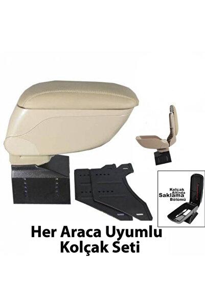 beyaztuning Sürgülü Ara Kolçak Kol Dayama Sport Tip Lüks Bej