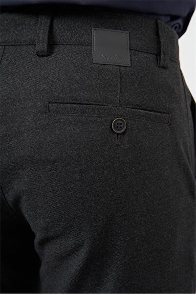 İmza Black Stretchy Side Pocket Casual Slim Fit Chino Trousers 1003245108