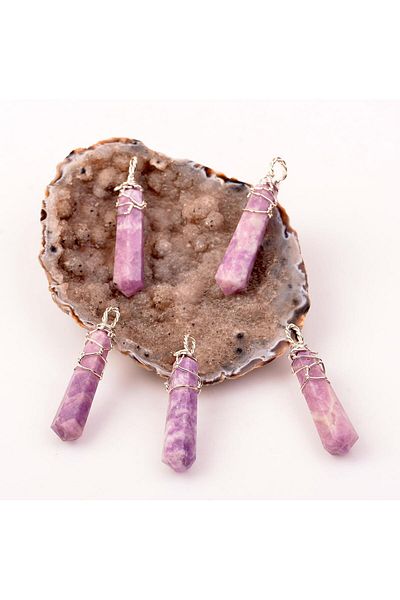 Taş Sandığı Lepidolit Stone Necklace