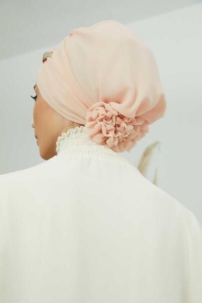 Aisha's Design Chiffon Ready-Made Turban with Accessories,Ht-95S,Ht-95S,Beige