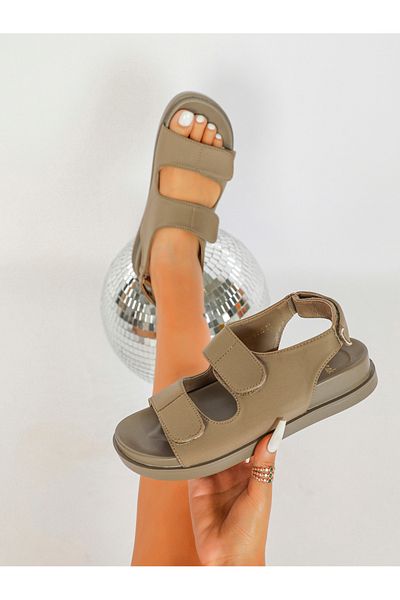 Sneak-a-Peek By Styli Double Velcro Strap Open Toe Sandals