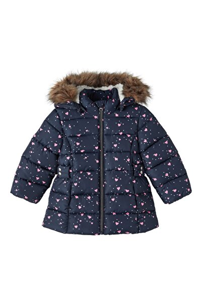 name ıt Дівчача куртка з капюшоном темно-синього кольору 13218450
