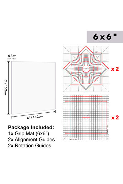 Choice1 6x6inch 4.75x6/6x6/6.5x8.5inch Photopolymer Grip Mat Fit For Stamp Po...