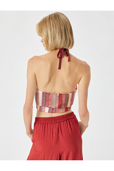 Koton Halter Neck Crochet Bustier