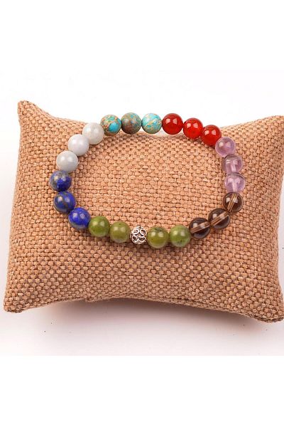 Taş Sandığı Chakra Bracelet (8 mm) - 7 Different Natural Stones