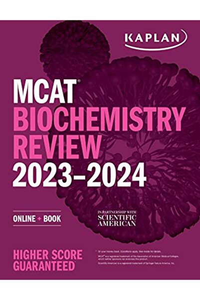 Kaplan Publishing مراجعة الكيمياء الحيوية لاختبار MCAT 2023-2024: عبر الإنترن...