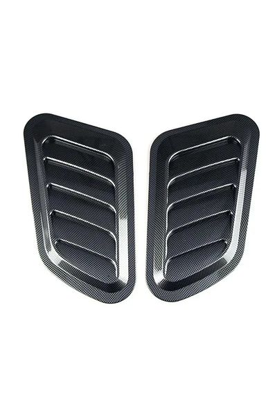 Choice 1pair Carbon Fiber 2pcs Car Universal Vent Side Vent Hood Air Outlet Decorative Vents Carbon Fiber F
