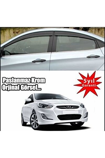 Niken Hyundai Accent Blue Cam Çıtası Kromu Nikelaj