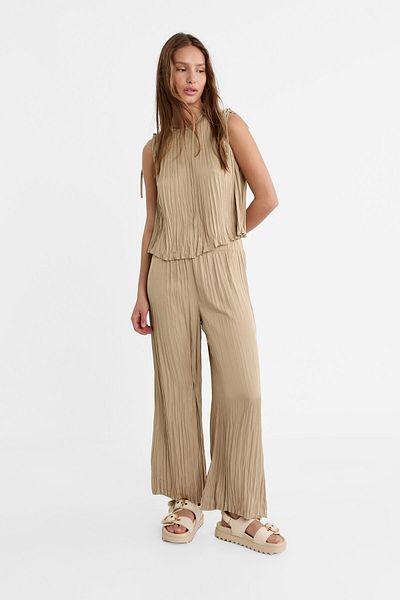 Stradivarius Flowing blouse with ties