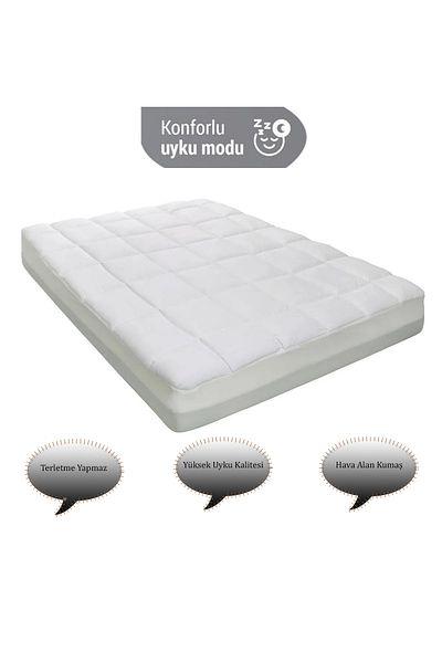 ROVİGO HOME Rovigo Home Full Edge 100% Micro Cotton Fabric, 400Gr M2 Sleeping Pad, Mattress Protector