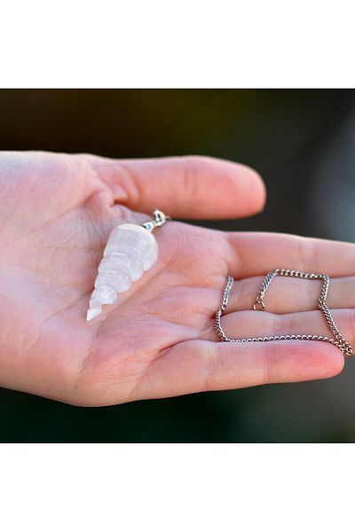 Taş Sandığı Selenite Stone Pandula - Pendulum