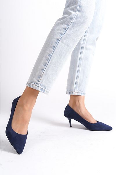 Mubiano Mbhrns977-lcv Pantofi cu toc subțire de 6 cm, albastru bleumarin și pantofi cu toc