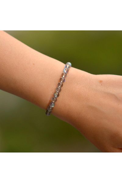Taş Sandığı Reflective Labradorite Stone Bracelet - High Quality (6 mm)