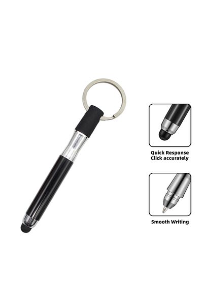 Choice Black Mini 2 In 1 Touch Screen Stylus Ballpoint Pen Stylus Capacitive Pen Painting Pencil With Keych