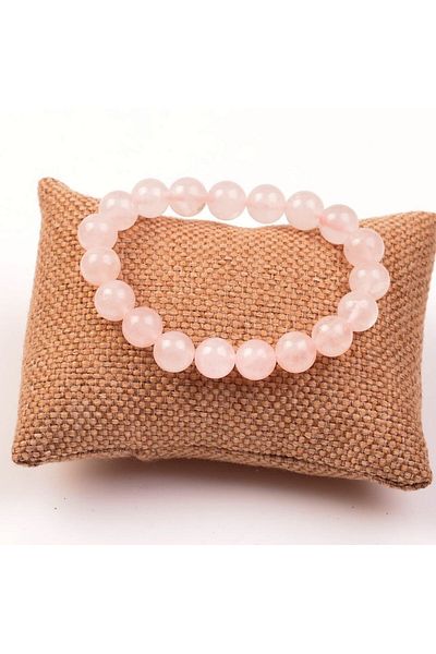 Taş Sandığı Pink Quartz Stone Bracelet (10 Mm)