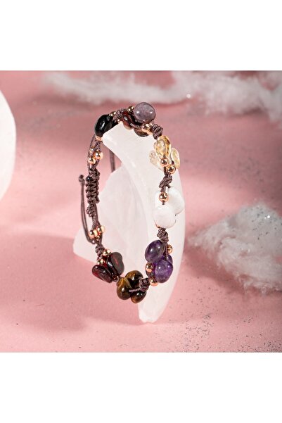 OSMANLI DOĞAL TAŞ Akrep Burcu Doğal Taş Natürel Makrome Bileklik