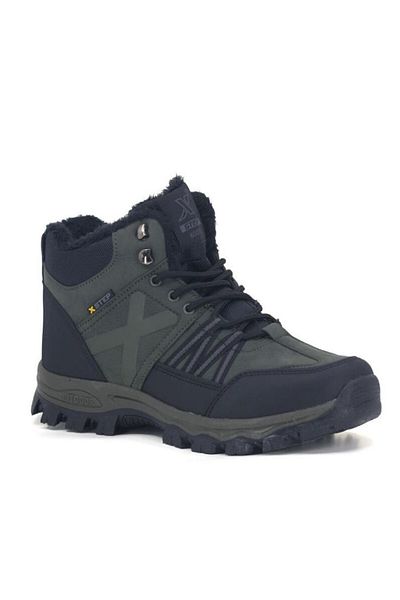 XStep Unisex Ανδρικές - Ανατομικές Άνετα Χειμερινές Μπότες εξωτερικού χώρου, με κορδόνια και φερμουάρ, Χακί