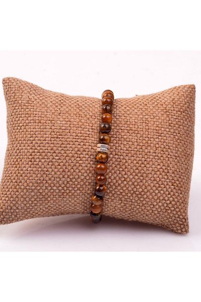 Taş Sandığı Tiger Eye Stone Bracelet (6 Mm)