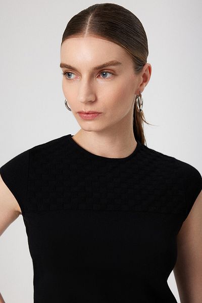 Mısırlı Top crop negru cu guler cu model