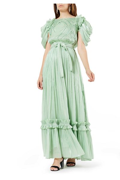 Amri Embroidered Long Dress