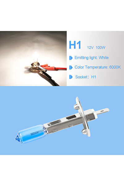 Choice 100W 10PCS Halogen Headlight Bulb H1 55W/100W 12V Halogen Bulb Super White Car Headlight Bulbs Light