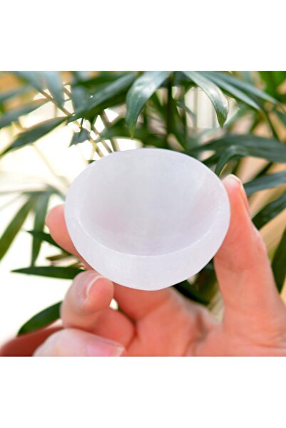 Taş Sandığı Küçük Boy Selenit Taşı Kase - 6 Cm Çanak - Temizleyici Taş