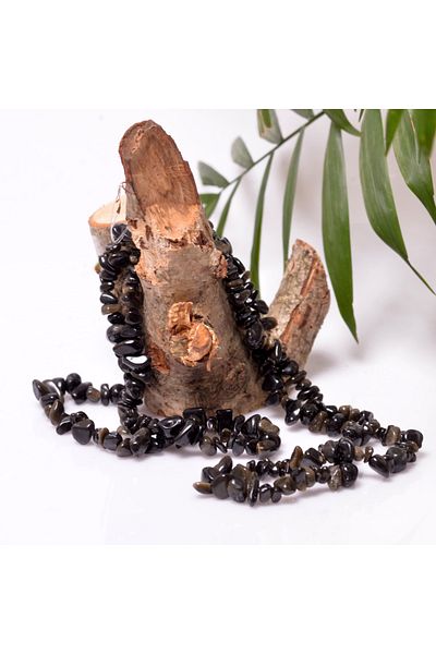 Taş Sandığı Obsidian Stone Broken Stone String