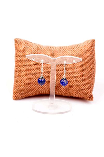 Taş Sandığı Lapis Lazuli Stone Silver Earrings