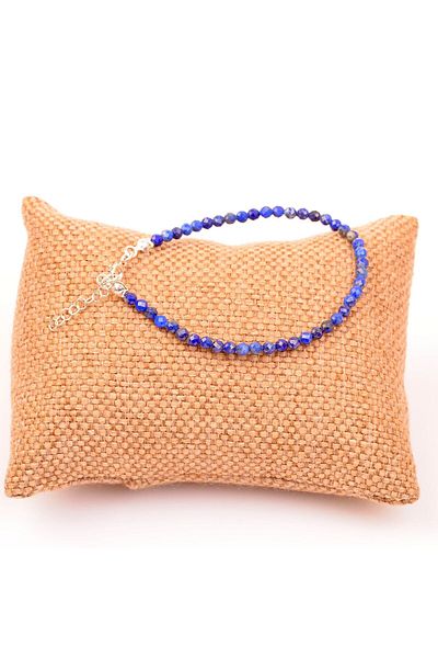 Taş Sandığı Very Thin Lapis Lazuli Stone Bracelet - 3.3 Mm