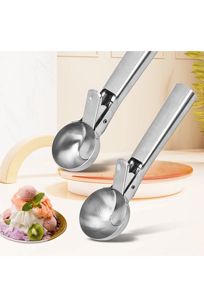 Choice Stainless Steel Dual-purpose Ice Cream Scoop Ice Cream Scooper Multifunctional Fruit Scoop Kitche...