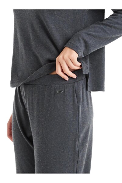 Blackspade Γυναικεία μακρυμάνικη φόρμα πιτζάμα από ανθρακί μοντάλ-μάλλινη C0T6N4O06-61