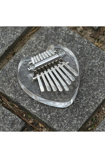 choice2 Crystal Love Miwayer 8 Keys Mini Kalimba Rainbow Transparent Heart Cr...