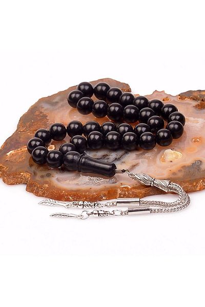 Taş Sandığı Oltu Stone Rosary (10 Mm) Georgian Fishing Rod