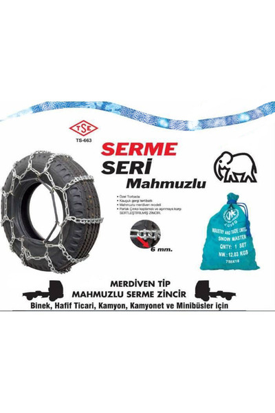 KNK Serme Kar Patinaj Zinciri Mahmuzlu 235x75xr15
