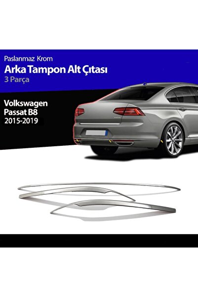 Niken Volkswagen Passat B8 Arka Tampon Çitası Krom Nikelajı 2015-2018