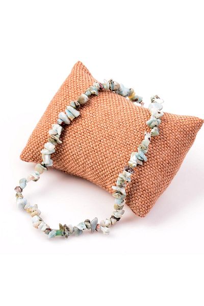 Taş Sandığı Larimar Stone Unshaped Necklace